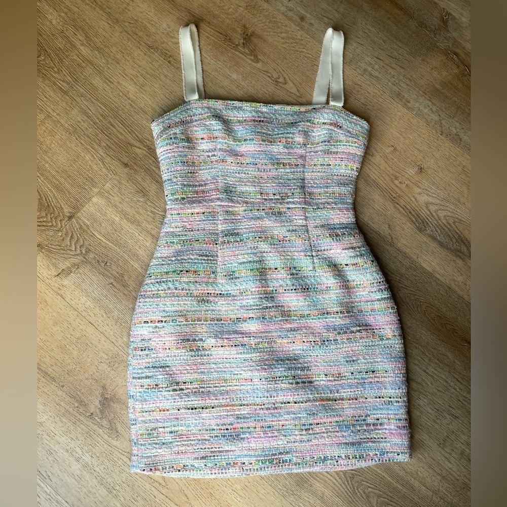 Atoir “Static Stories” Tweed Bodycon Mini Dress